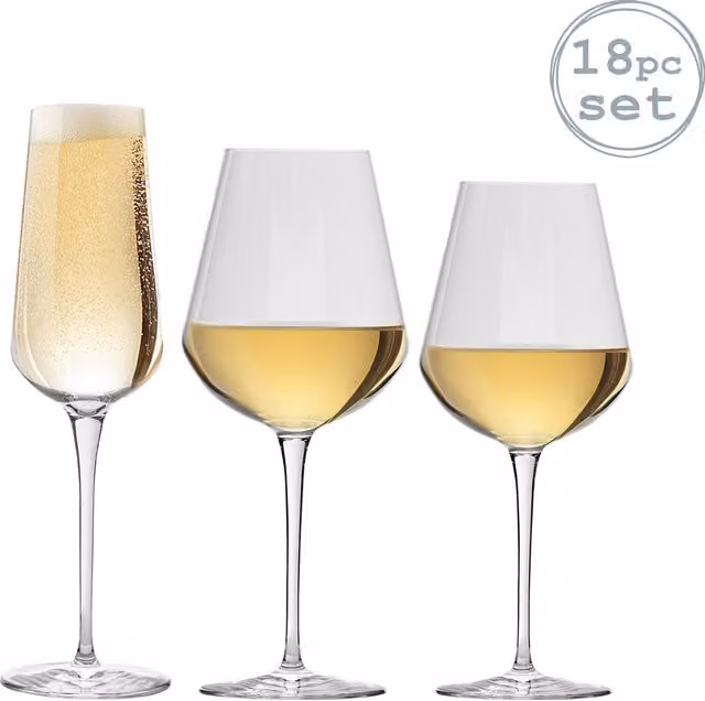 Bormioli Rocco Inalto Uno 18 Piece Wine and Champagne Glass Set in Transparent – 2