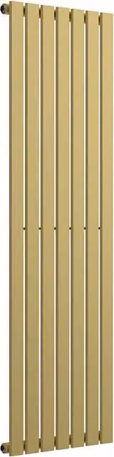 Lux Heat Flat Coloured Vertical Steel Radiator in Metallic Gold, H 160 cm x W 49 cm