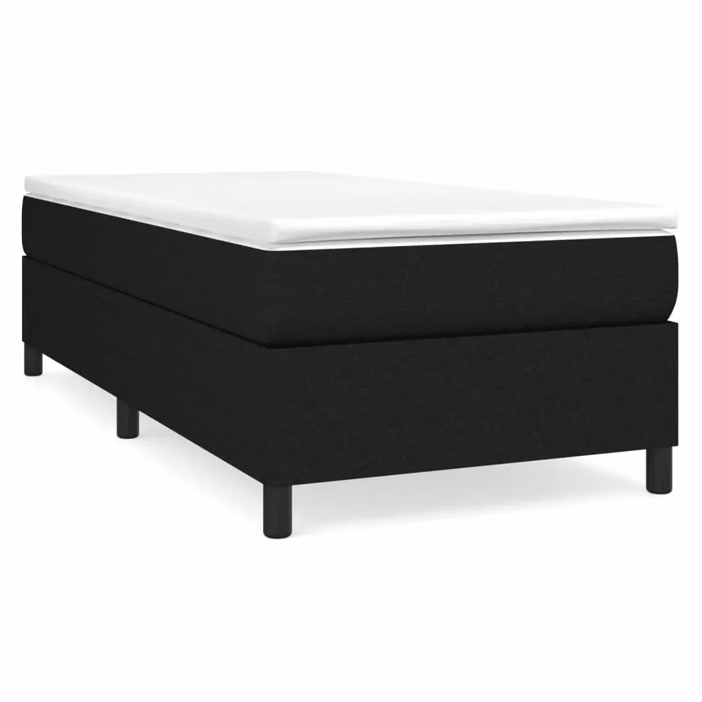 Berkfield Home Single Upholstered Fabric Bed Frame in Black – 2