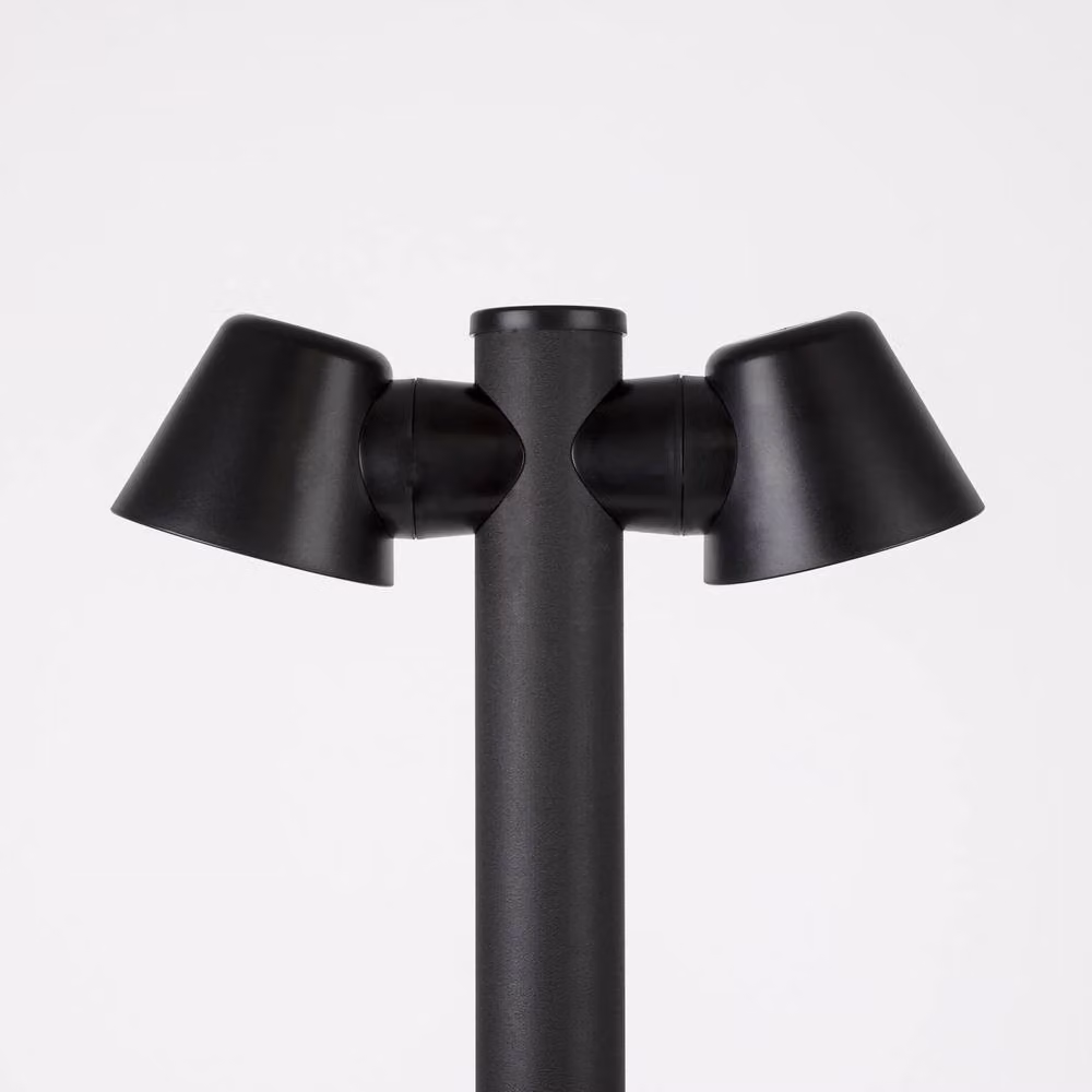 Netlighting Cone Outdoor Twin Bollard in Black, IP54 – 2