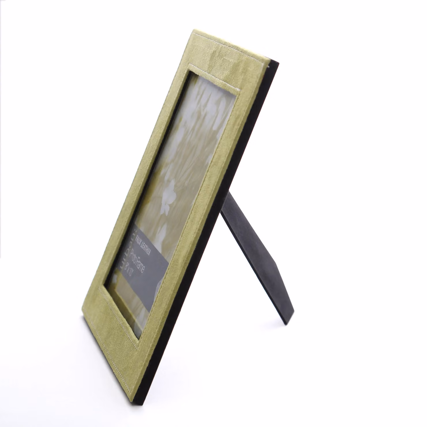 Orsina Maison by Premier Single Rectangular Tabletop Photo Frame in Green with Suede Effect Textile Finish, 8x10 in – 2