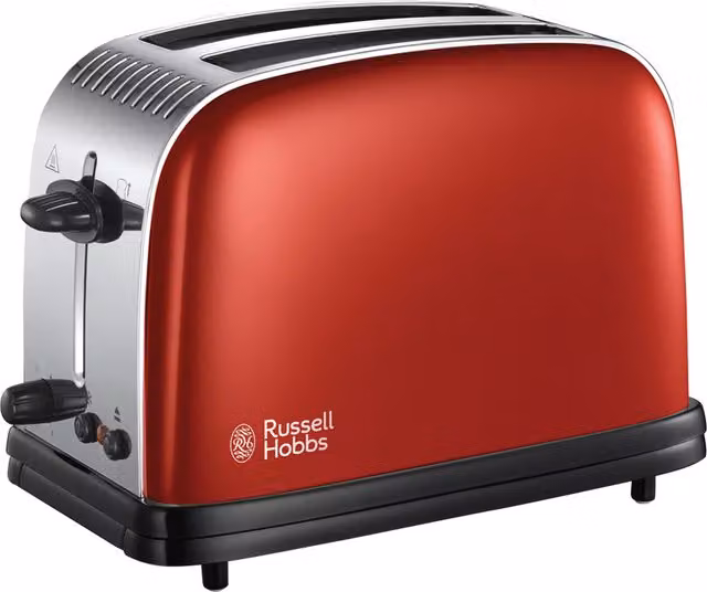 Russell Hobbs Colours Plus 2 Slice Toaster, Red