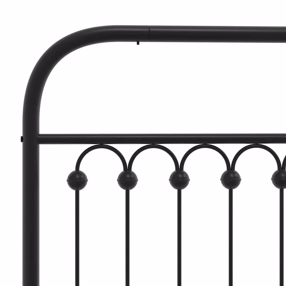 Berkfield Home Classic Metal Headboard in Black, 180 cm – 4
