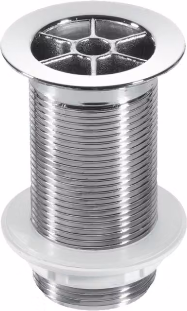 McAlpine 1.25 inch Urinal Waste with 60mm Flange CWU1A in Silver Chrome Plastic