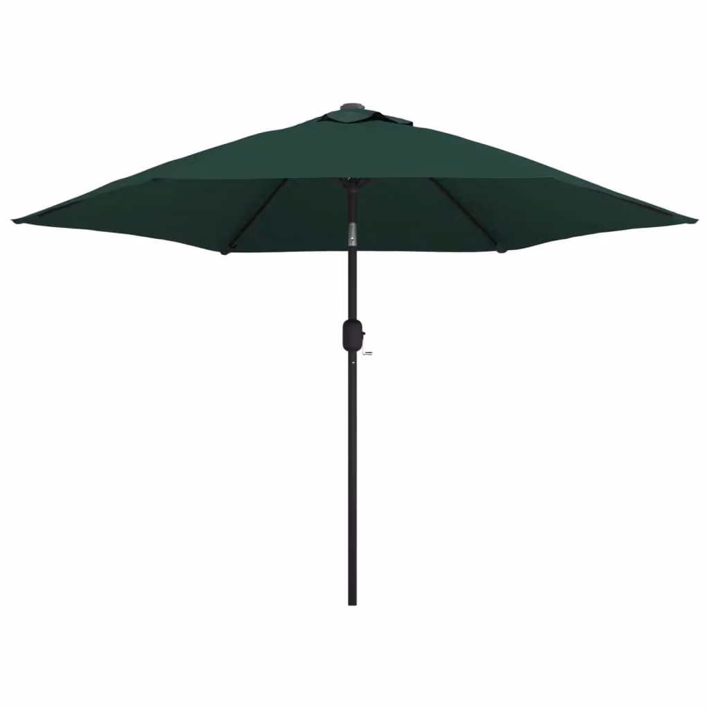 Berkfield Home Green LED Cantilever Garden Umbrella with Polyester Canopy, 3 m – 2