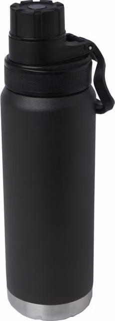 Floso Fortis Vacuum Insulated Stainless Steel Water Bottle, 700ml, Black