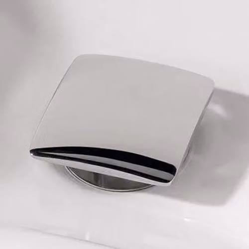 Nes Home Chrome Plated Brass Click System Slotted Basin Waste in Silver – 2