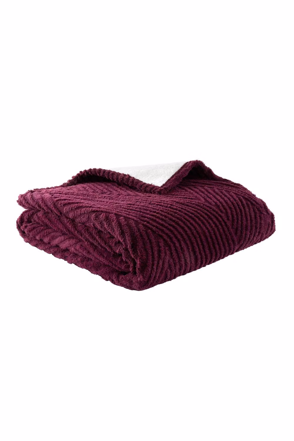 Catherine Lansfield Heat Buddy Cosy Super Thermal Fleece Blanket Bedspread in Plum, W: 200 cm, D: 220 cm – 5