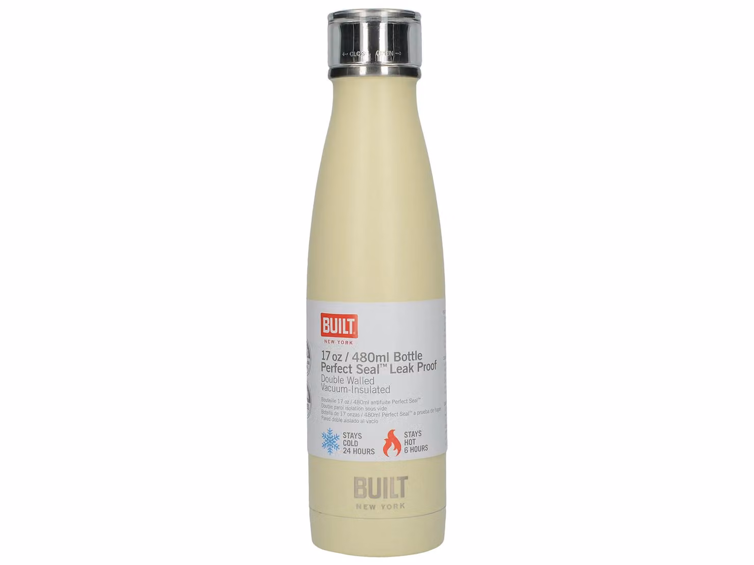 Built NY 500ml Double Walled Stainless Steel Water Bottle in Beige – 5