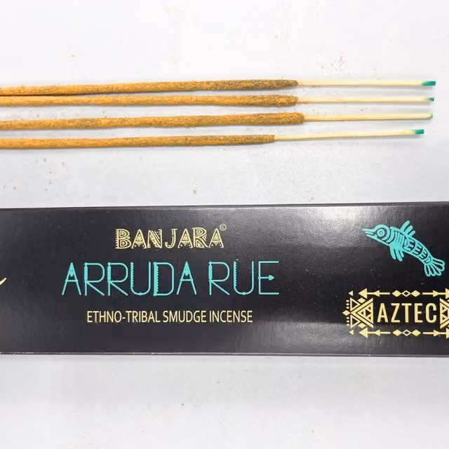 Banjara White Arruda Rue Tribal Smudge Incense in Brown