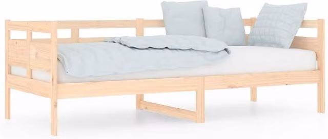 Berkfield Home Rustic Solid Wood Pine Day Bed in Natural, W: 80 cm, L: 200 cm