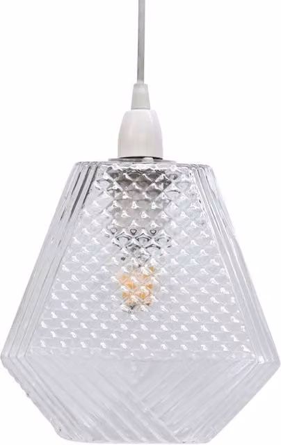 First Choice Lighting Lens Clear Glass Cone Pendant Shade – 1