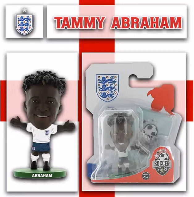 SoccerStarz Tammy Abraham 2022 Version England Mini Figure, White/Multicolour, Height: 5 cm