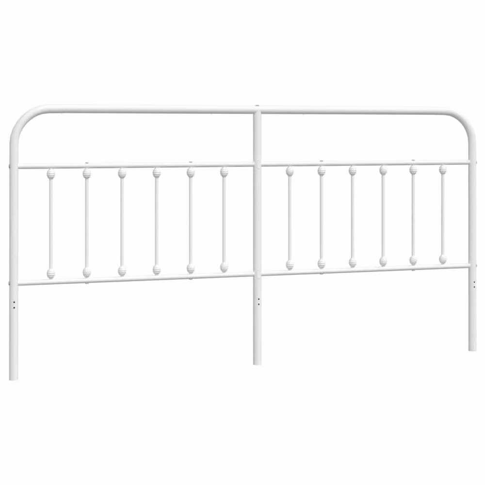 Berkfield Home White Metal Headboard – 2