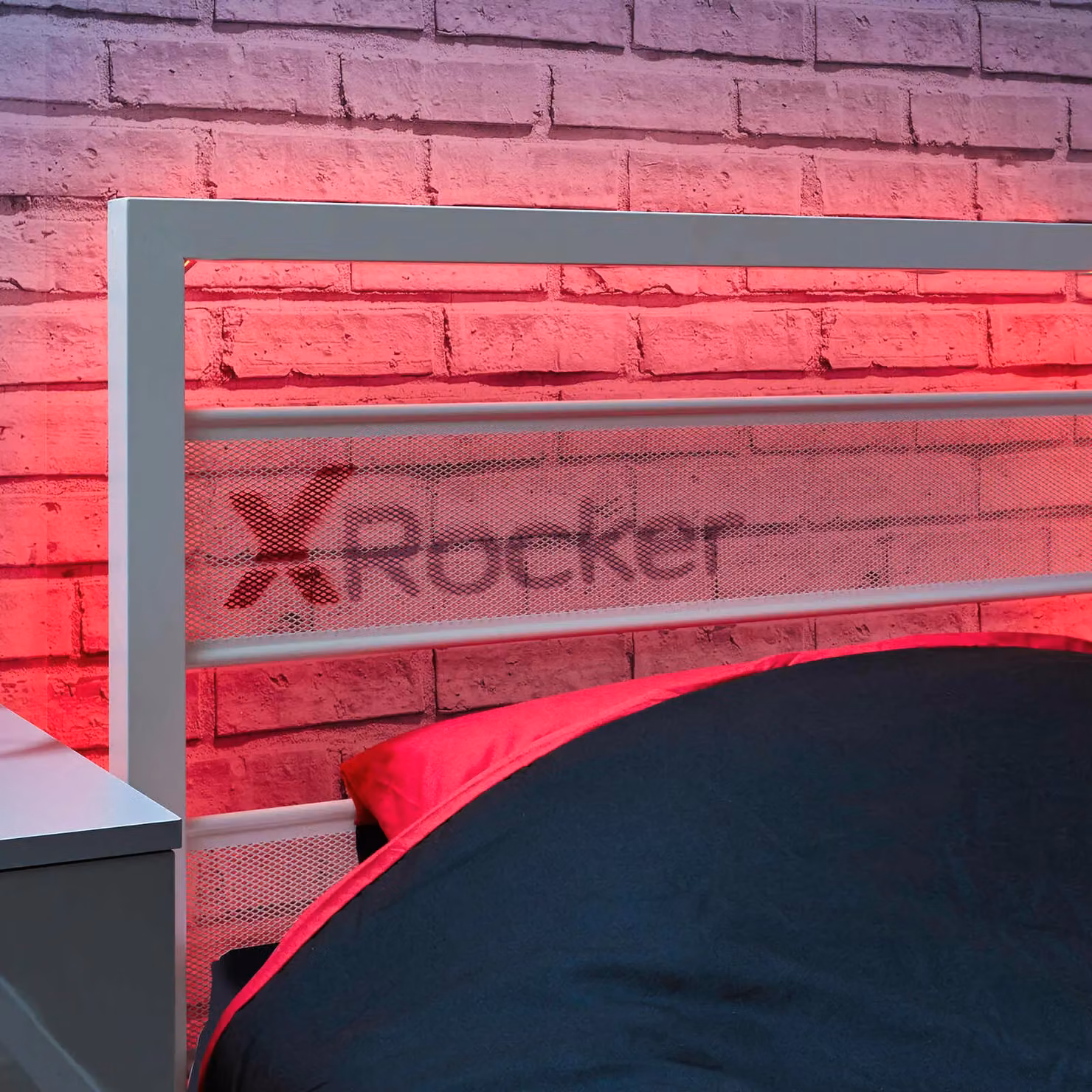 X Rocker Basecamp Single TV Bed with Rotating TV Mount, Storage and Mattress in White (W: 90 cm, D: 200 cm) – 8