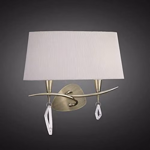 Mantra Mara 1628 Wall Light in Brass/Gold with E14 Bulb – 2