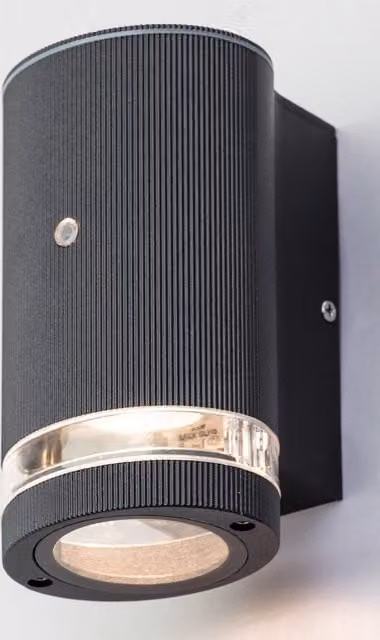 BHS Lighting Murray Black Outdoor Wall Light with Motion and Dusk Sensor