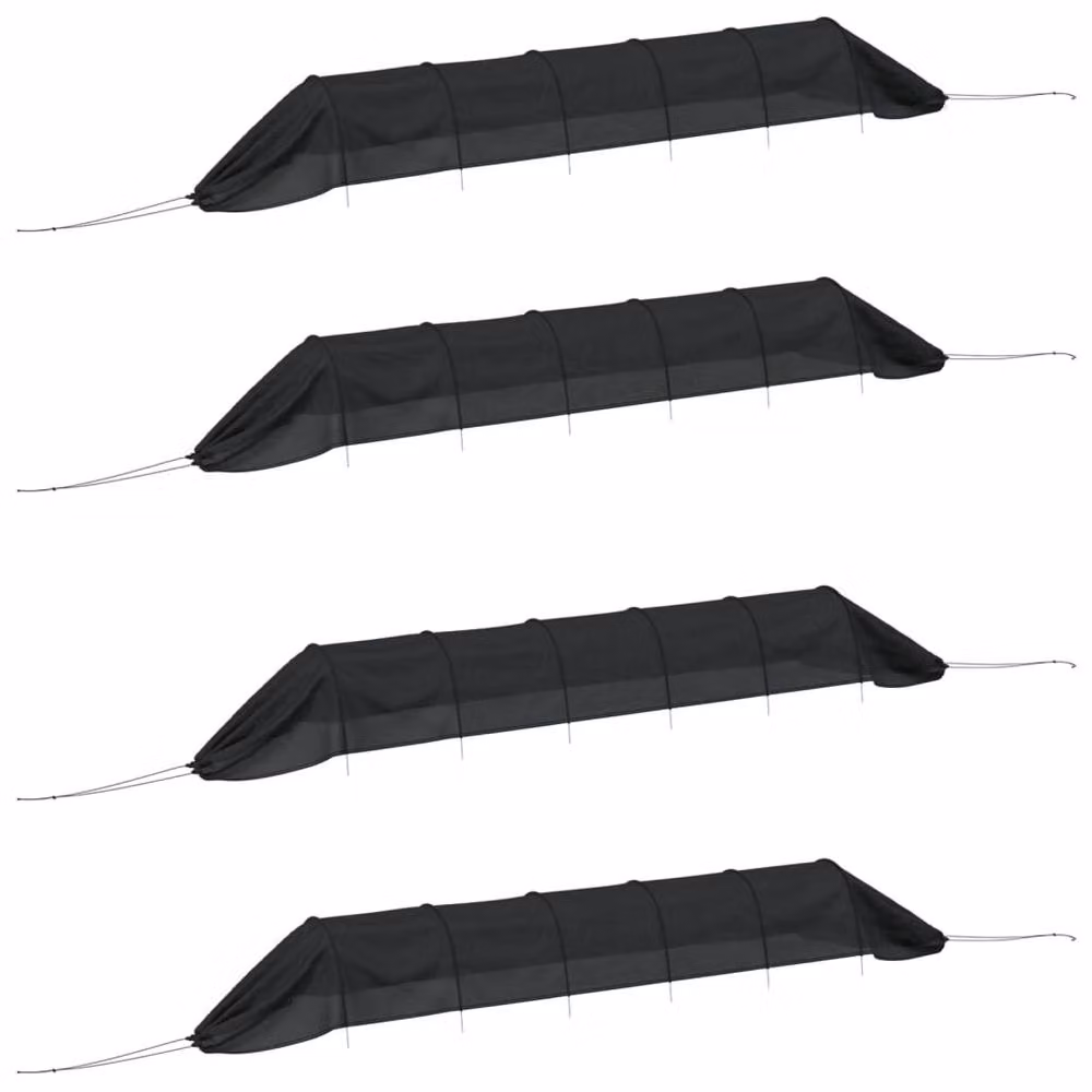 Berkfield Home Netting Tunnels Growing Aid, 4 Pieces, Black Steel and Polyethylene – 2