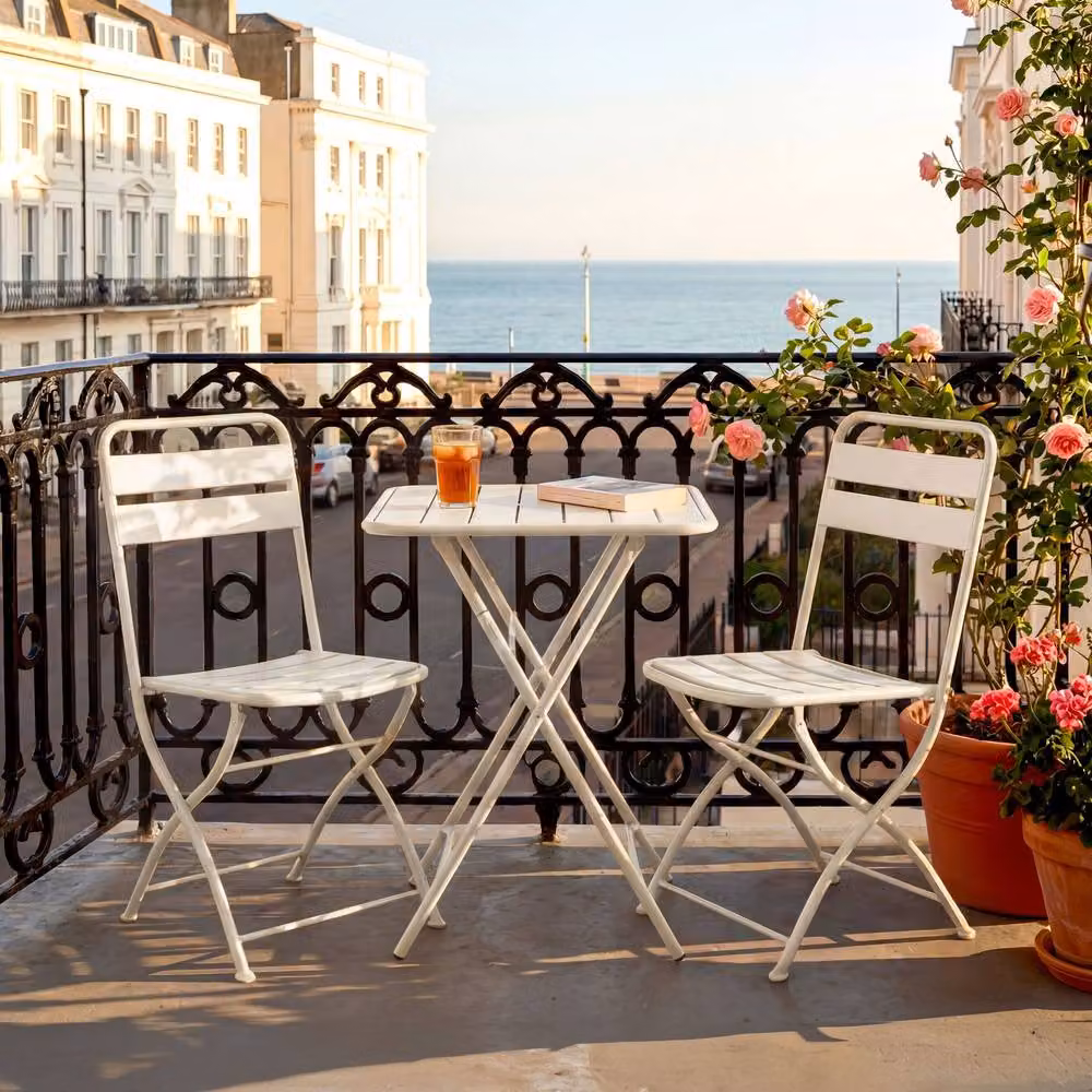 Artemis Home Colourways Vibrant Folding Patio or Balcony Set in Beige – 2