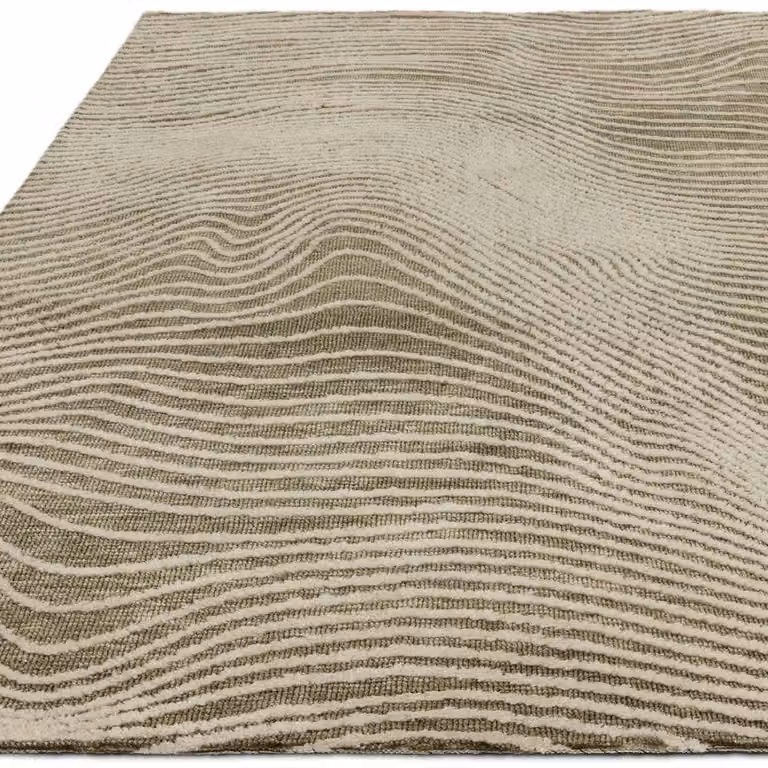 The Rug Shop UK Green Modern Abstract Sage Easy To Clean Design Area Rug W: 160 cm, D: 230 cm