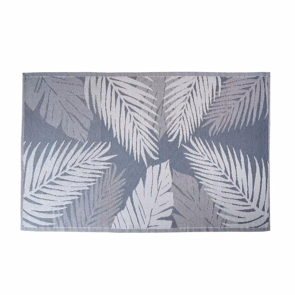 Gainsborough Grey Floral Leaf-Print Outdoor Garden Rug, W/D/H: 175 x 270 cm – 2