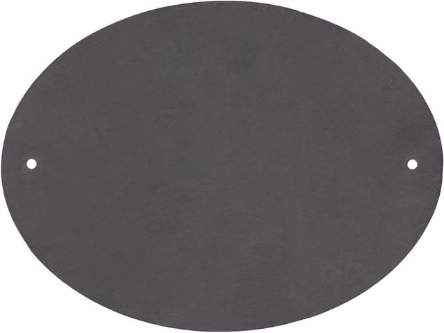 Nicola Spring Linea Oval Blank Slate House Sign in Black