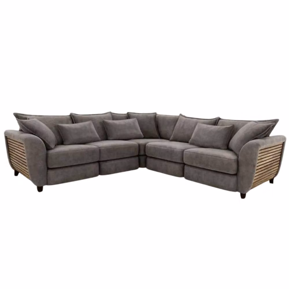 SNUG FURNITURE BIRMINGHAM LTD Atelier 2C2 Large L-Shape Corner Sofa Set in Grey Fabric – 2