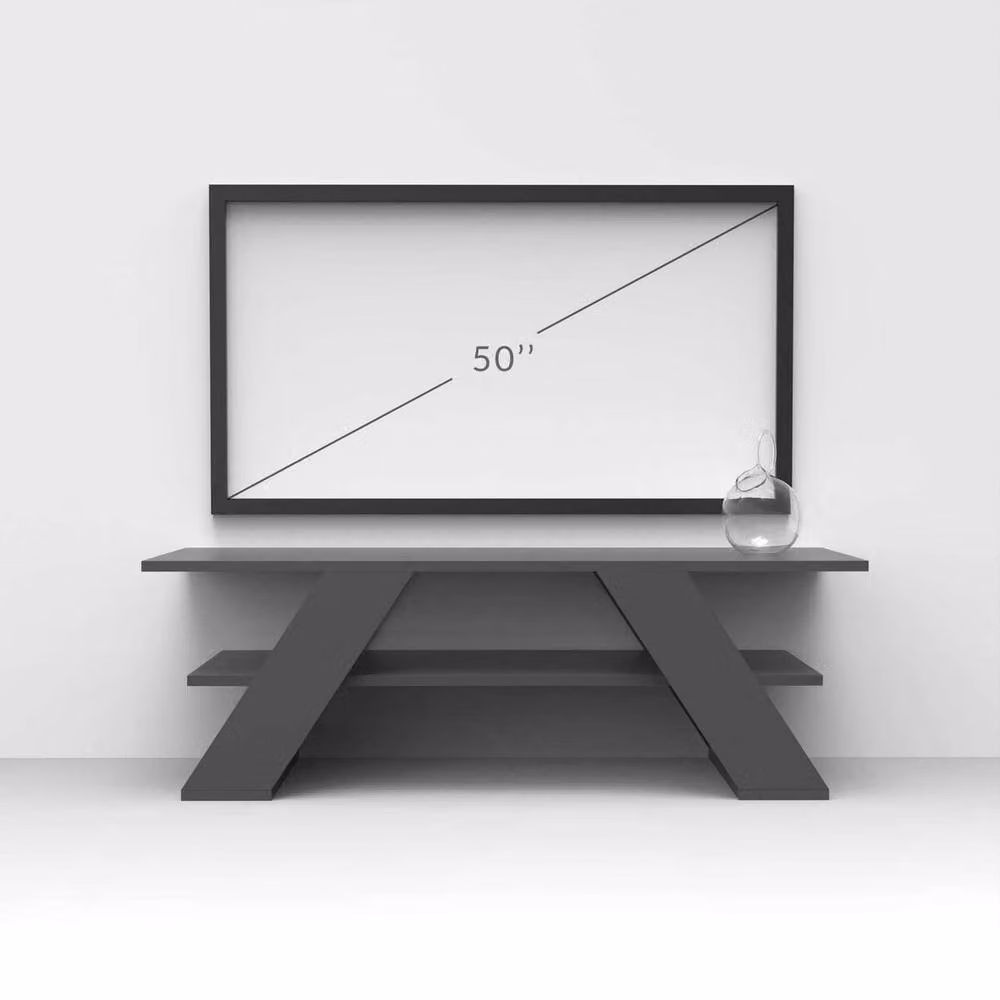 CALICOSY Modern Wall Mounted TV Stand with 3 Shelves in Beige, W/D/H: 120 x 40 x 33.5 cm – 4