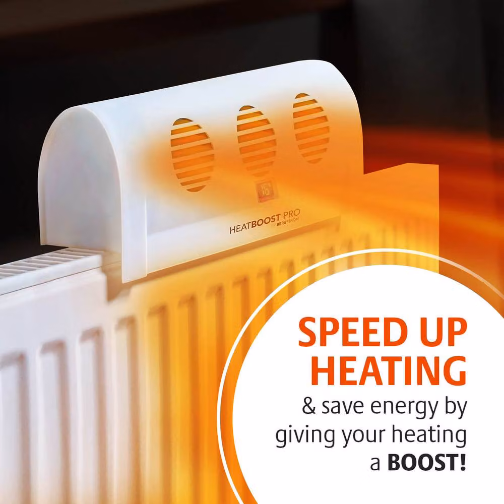 Bergstrom Pack of 2 Rechargeable Radiator Heat Fans in White, H: 11.5 cm – 4
