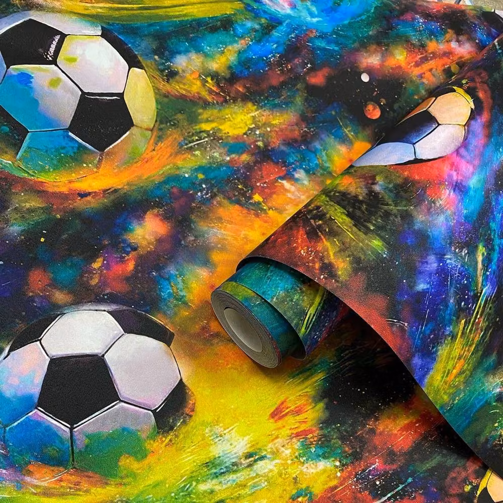 Holden Décor Football Galaxy Abstract Multicolour Matt Wallpaper Roll – 2