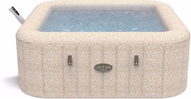 Lay-Z-Spa Tuscany AirJet Inflatable 5-7 Person Square Hot Tub - Yellow