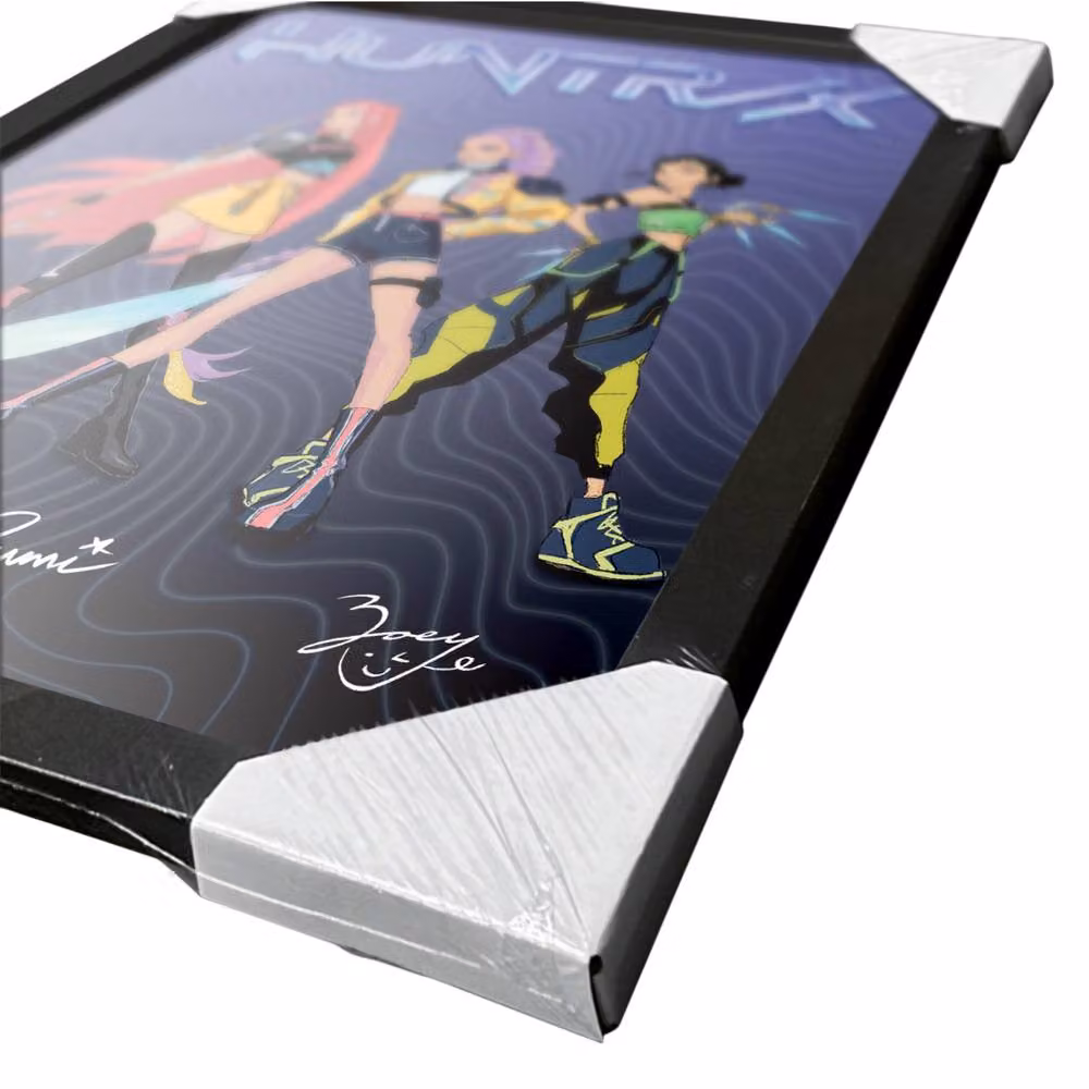 Netflix Huntrix Signature Multicolour Abstract Framed Paper Poster – 3