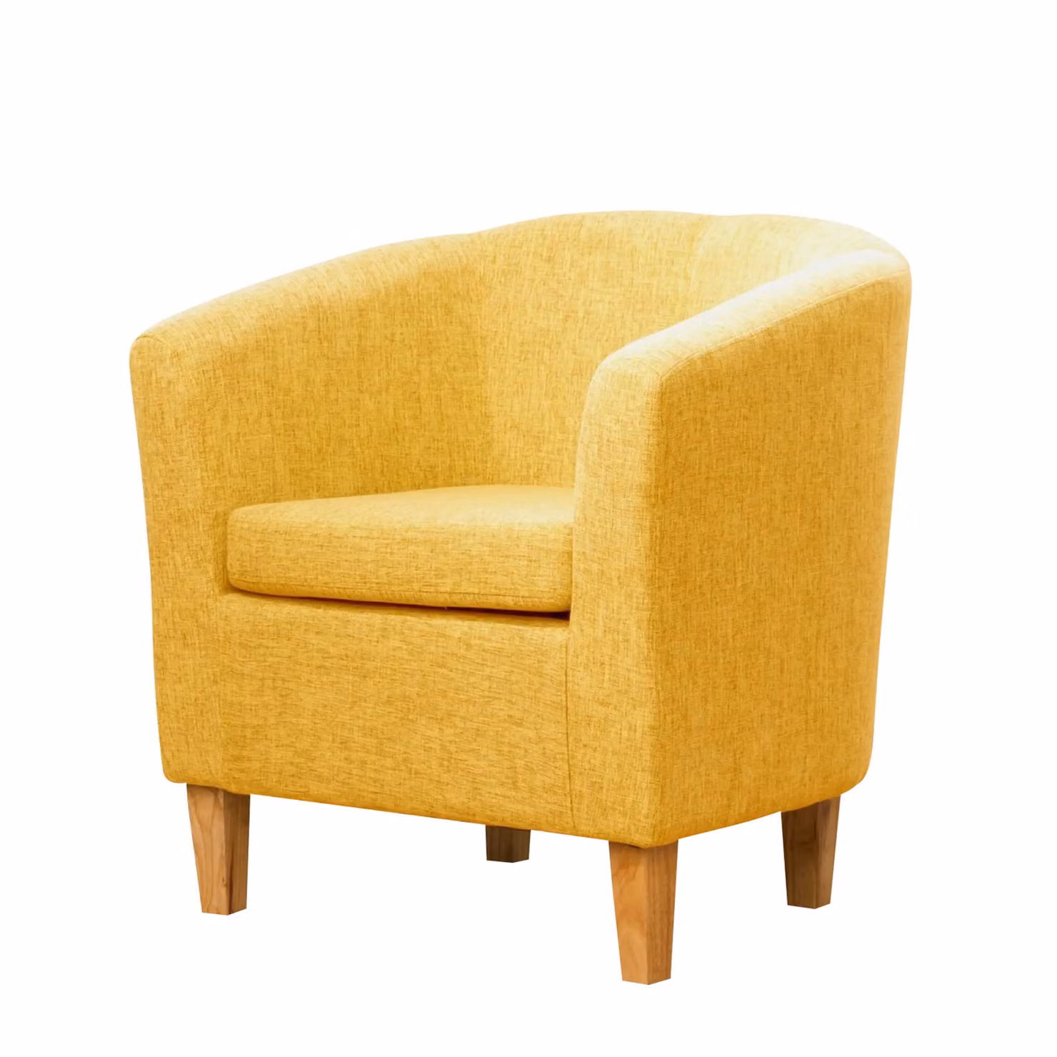 Artemis Home Alderwood Fabric Tub Armchair in Yellow, Width: 68 cm – 2