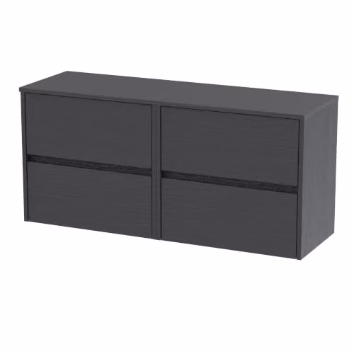 Balterley Modern Handleless 4-Drawer Bathroom Vanity Unit with Worktop, Matt Graphite Grey, W/D/H: 120.5 x 39.0 x 55.7 cm – 2