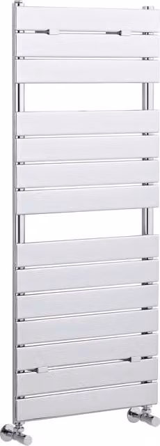 Balterley Contemporary 14 Flat Panel Heated Towel Rail in Silver, H 121.3 cm x W 50 cm – 1