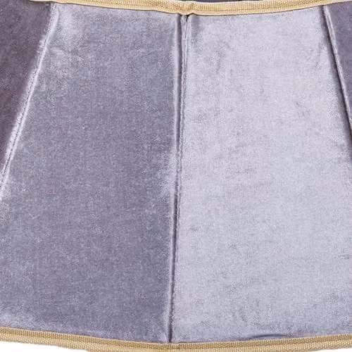 Shatchi Silver Velvet Foldable Christmas Tree Skirt for Tabletop Decorations – 4