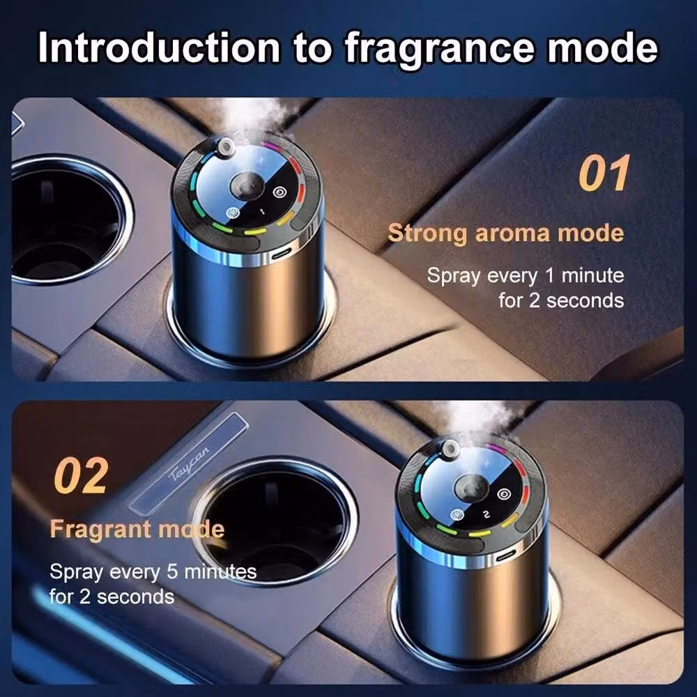 VOGREX Smart Car Diffuser Air Freshener with Oil in Black – 4