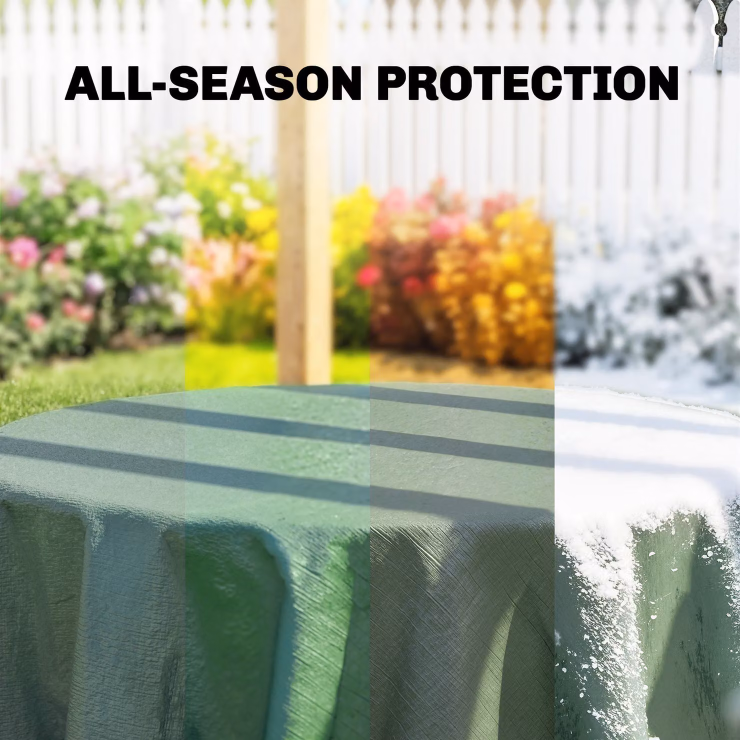 Outsunny Waterproof Green Tarpaulin, 3 x 4m Tear-Resistant PE Tarp with Reinforced Grommets and UV Protection – 4