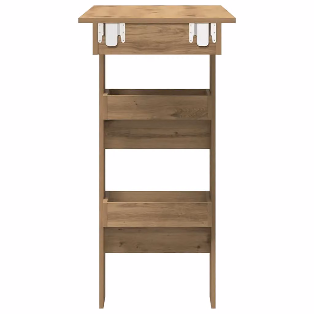Berkfield Home Artisan Oak Wall Bar Table in Brown, W/D/H: 102 x 45 x 103.5 cm – 3