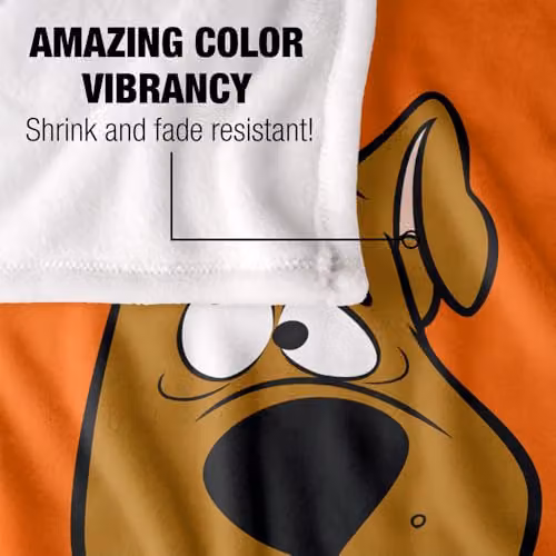 LOGOVISION Scooby Doo Silly Silky Touch Super Soft Fleece Throw Blanket, Multicolour, W: 91.44 cm, L: 147 cm – 3