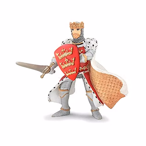 Papo Red King Arthur Figure from the Fantasy & Medieval Collection