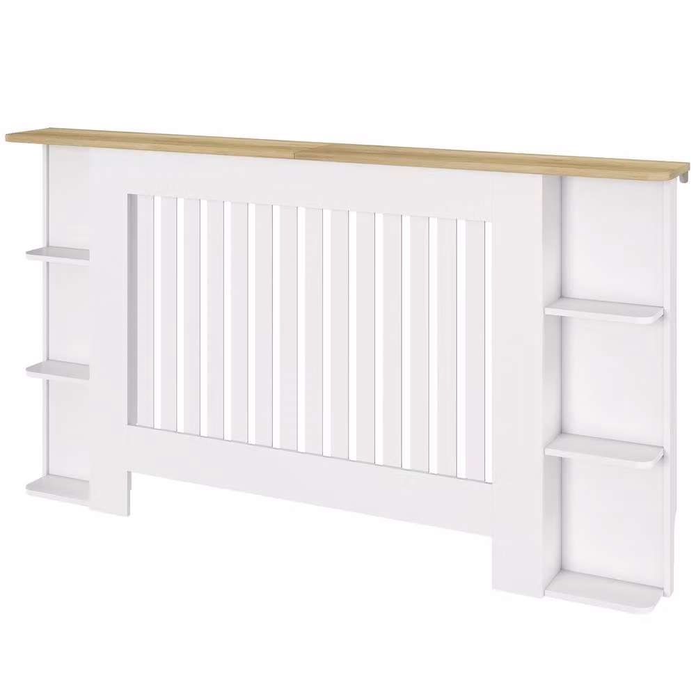 STILVORA White Radiator Cover with Open Shelves and Back Panel – 2