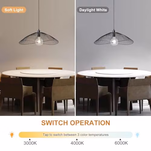 Harper Living Modern Black Metal Pendant Ceiling Light, Diameter: 65 cm – 4