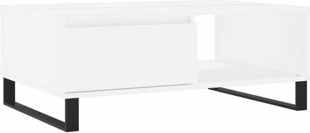 Berkfield Home Modern White Rectangular Coffee Table W/D/H: 90 x 60 x 35 cm – 1