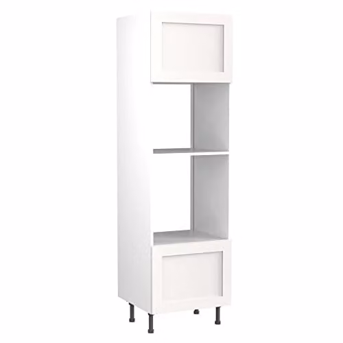 Kitchen Kit White Matt Shaker Door Tall Appliance Housing Unit W/D/H: 60.0 x 60.0 x 212.0 cm