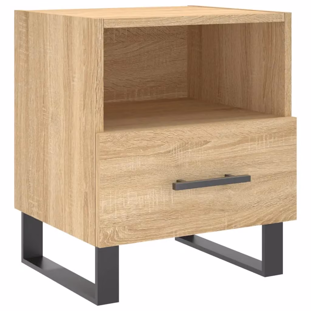 Berkfield Home Sonoma Oak Bedside Cabinet in Brown, W/D/H: 40 x 35 x 47.5 cm – 2