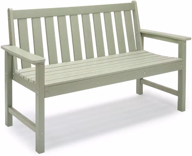 VonHaus Westport 2 Seater HDPE Garden Bench in Green – 1
