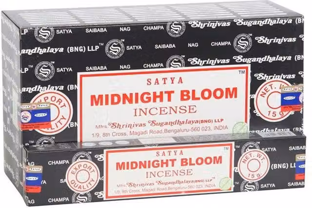 KDMD Midnight Bloom Incense Sticks, 12 Pack, Black