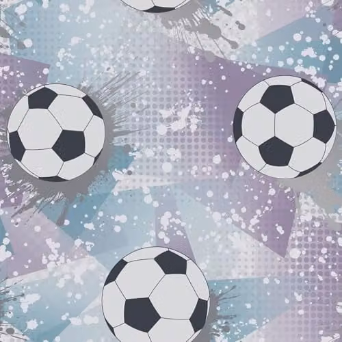 Holden Decor Storybook Football Frenzy Sport Themed Metallic Textured Wallpaper in Lilac and Silver – 1