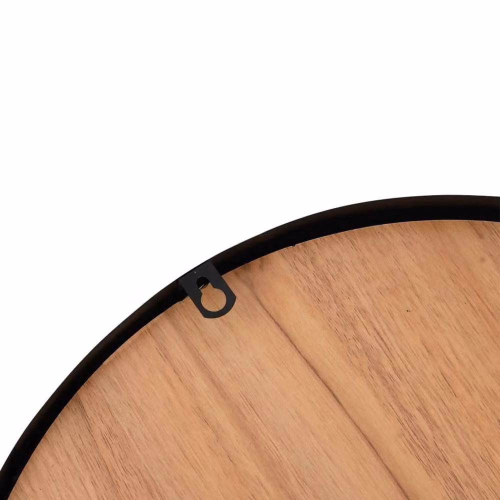 Berkfield Home Round Silent Analog Wall Clock in Brown, Diameter: 39 cm – 3